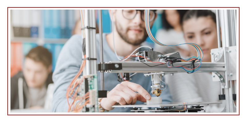 person using a 3D printer